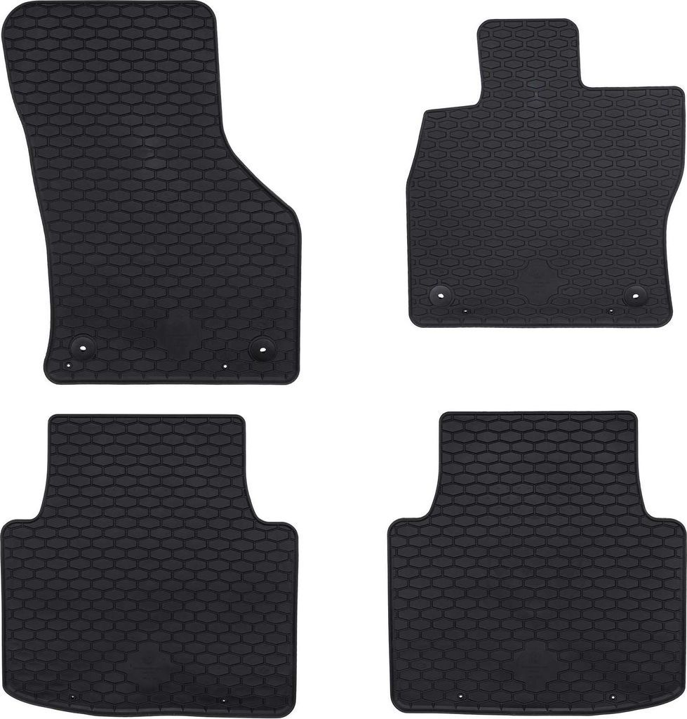 Autofußmatte 4 pcs Schwarz Gummi