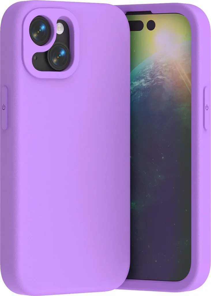 Custodia iPhone 15 Viola Fashion | Cover EVA Morbida e Leggera Chic