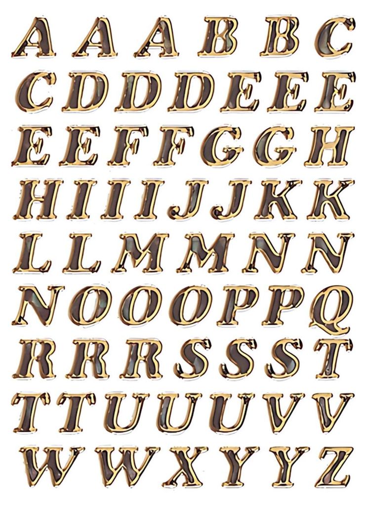 Herma 4192 VARIO Buchstaben - Ø 8 mm - A bis Z - gold - Produktbild 
