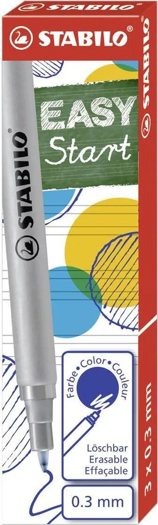 Recharges Bleu pour Roller STABILO EASY - Lot de 3 pour l'Écriture