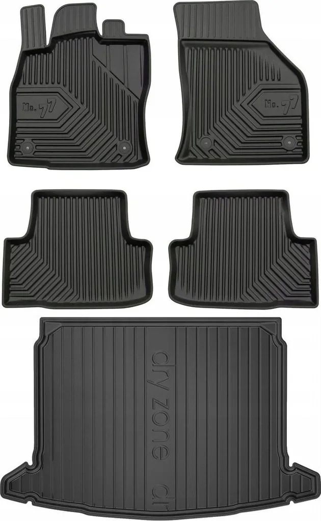 SET 77 Tappetini e tappetino Skoda Karoq dal 2017-d zwb