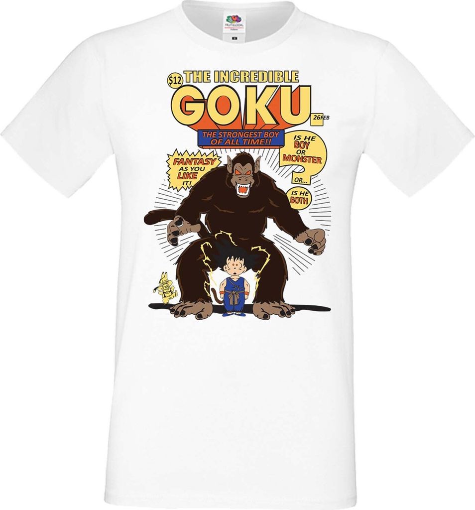 Herren T-Shirt Anime Manga Dragon Anime Manga Ball Z 16 Giant Ape, Man 2XL / Weiß