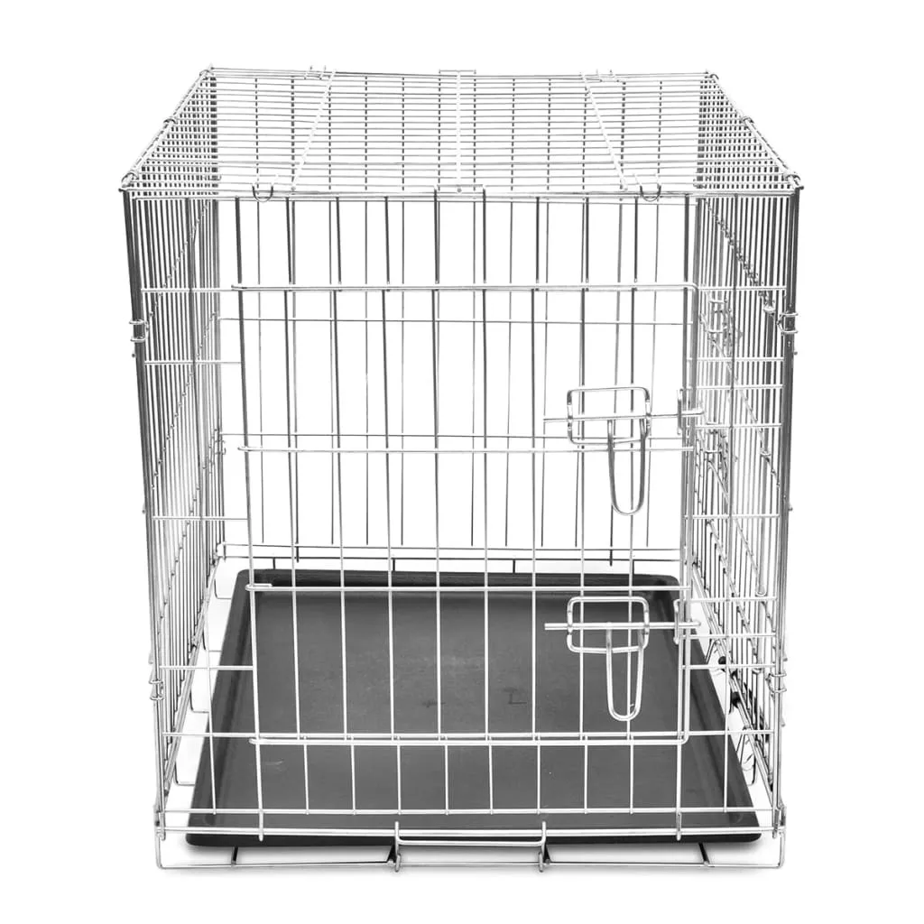 Cassa per cani pieghevole in metallo L - 3