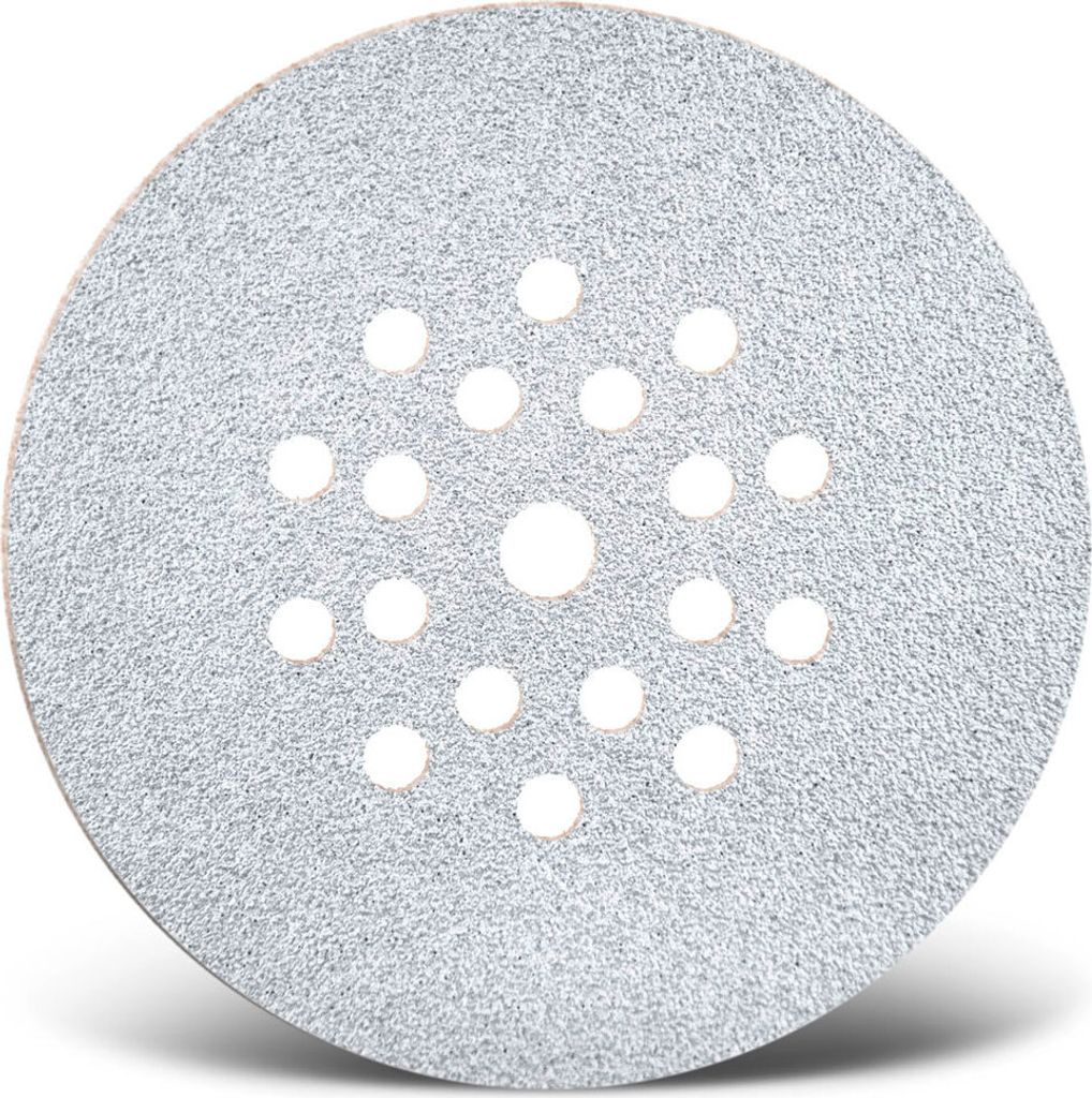 MENZER White Klett-Schleifscheiben, 225 mm, 19-Loch, f. Trockenbauschleifer, Normalkorund (25 Stk.) K80