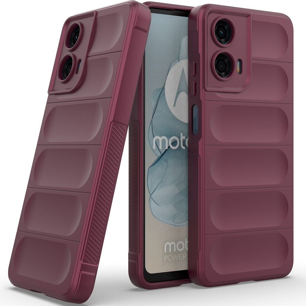 Handyhülle für Motorola Moto G24 Power Weich TPU Silikon Stossfest Anti-rutsch Hülle bordeaux
