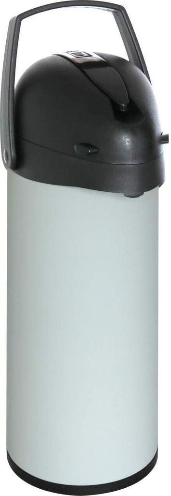 Thermos à pompe en acier inoxydable, 1,9 litre, gris clair, Image du produit 