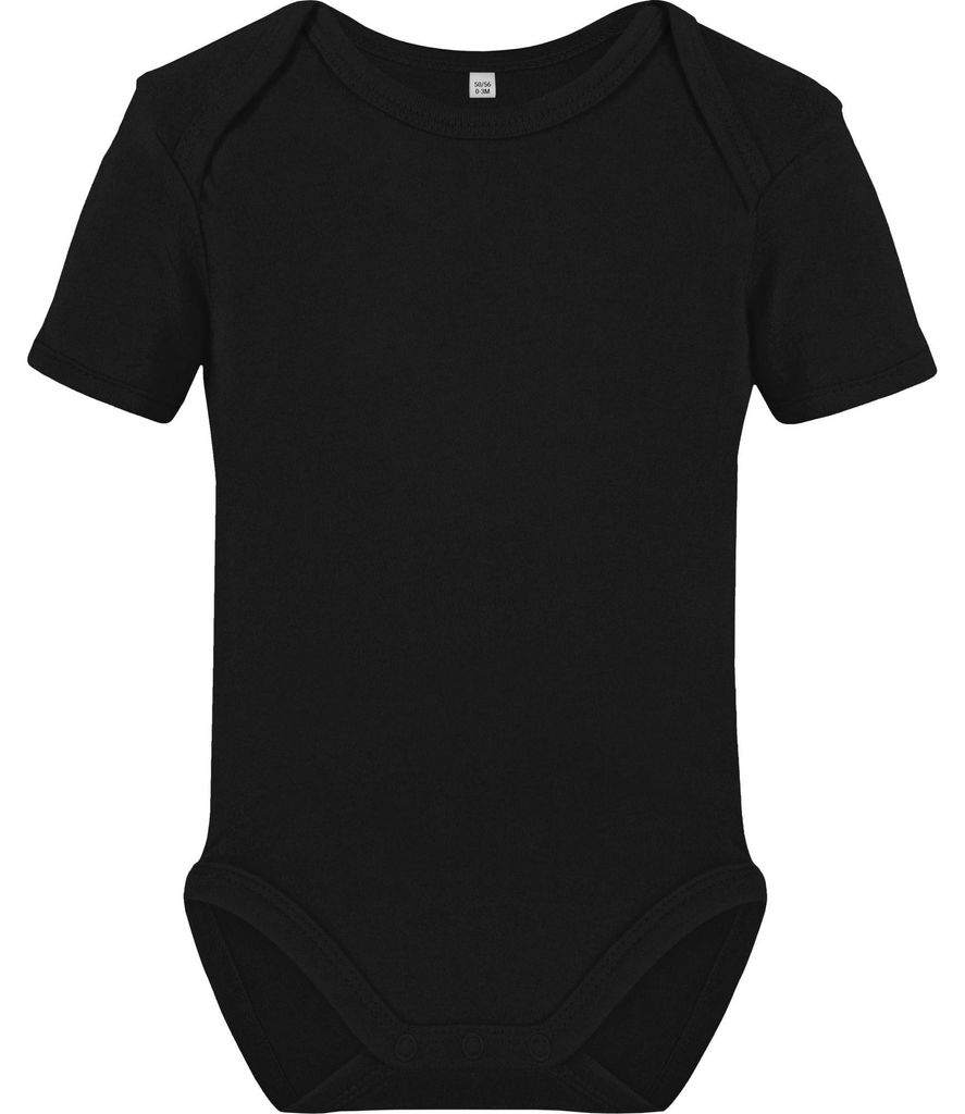 Link Kids Wear - "Rebel 01" Bodysuit für Baby, Baumwolle aus biologischem Anbau, kurzärmlig LT5020 (92) (Schwarz)