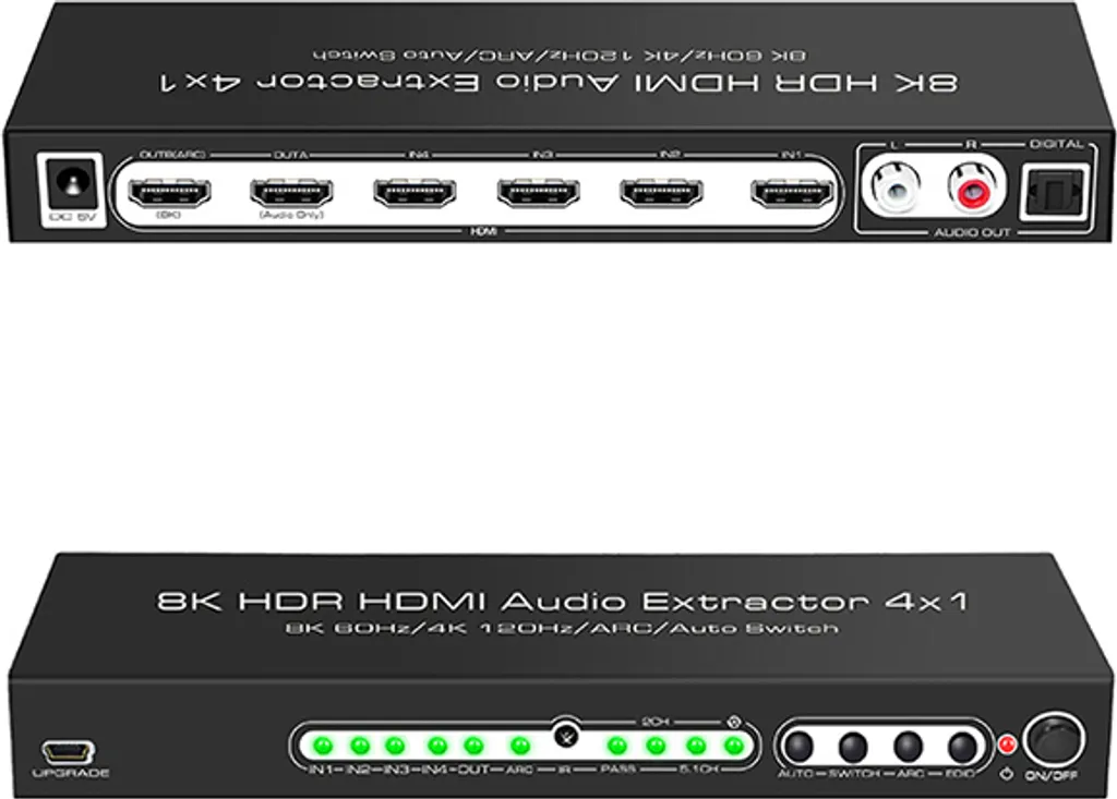 INF Extracteur Audio HDMI 4K avec Télécommande IR pour Home Cinéma Pro