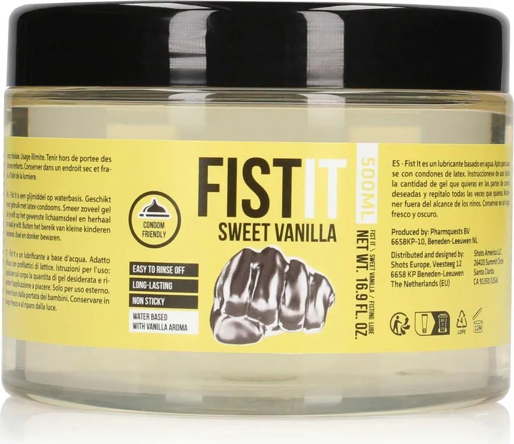 Lubrifiant épais Vanille 500 ml pour confort intime et glisse longue