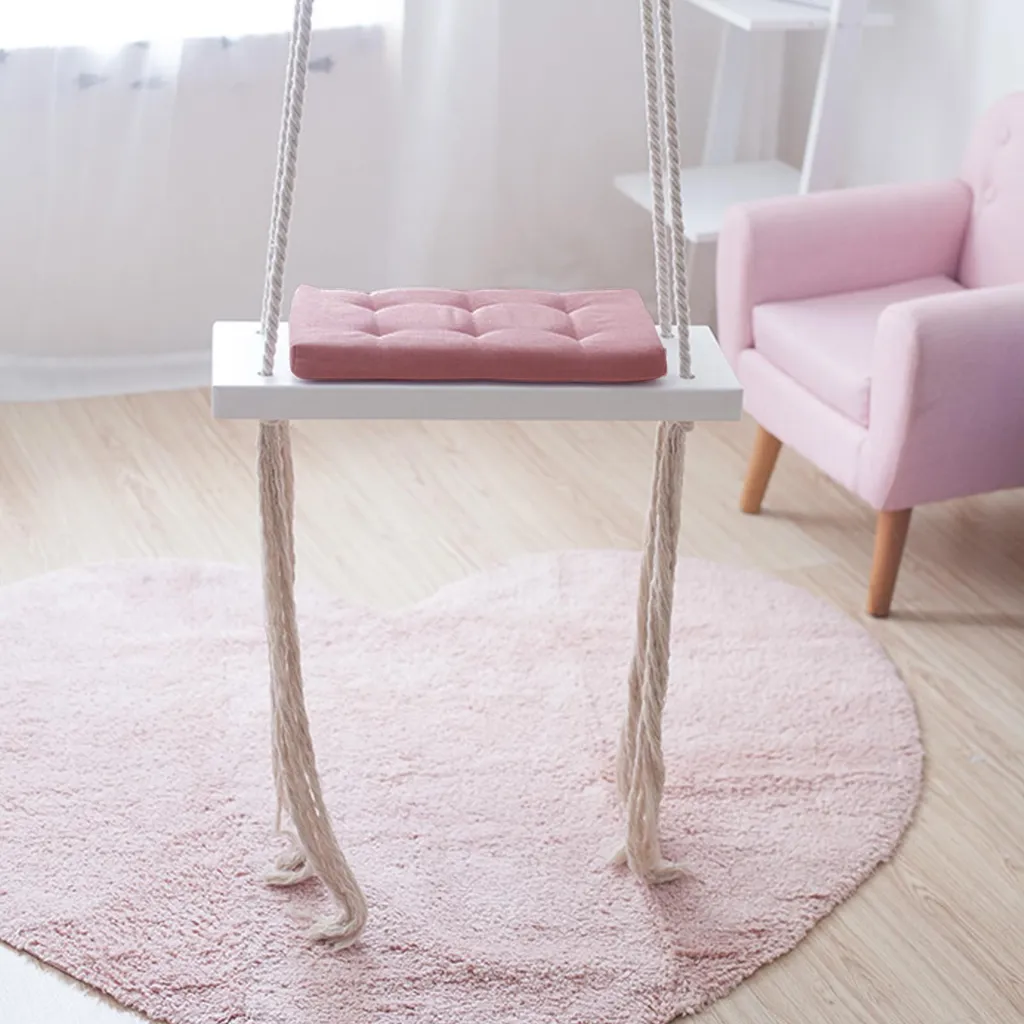 Altalena Interno Rosa Wood & Hemp: Il Must-Have per Camerette Boho - 2