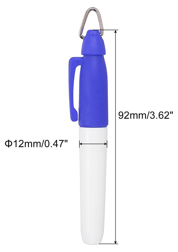 Mini Permanent Marker, 6er Pack Golfball-Marker-Stifte mit Schlš¹sselanh?nger-Clip fš¹r Bš¹ro, Meetings und Outdoor-Aktivit?ten, Blau