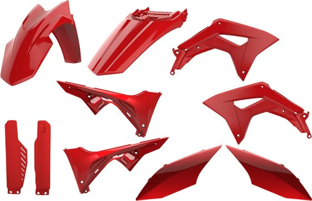 Kit plastique Polisport rouge pour Honda CRF 150L - Pack de 6 pièces