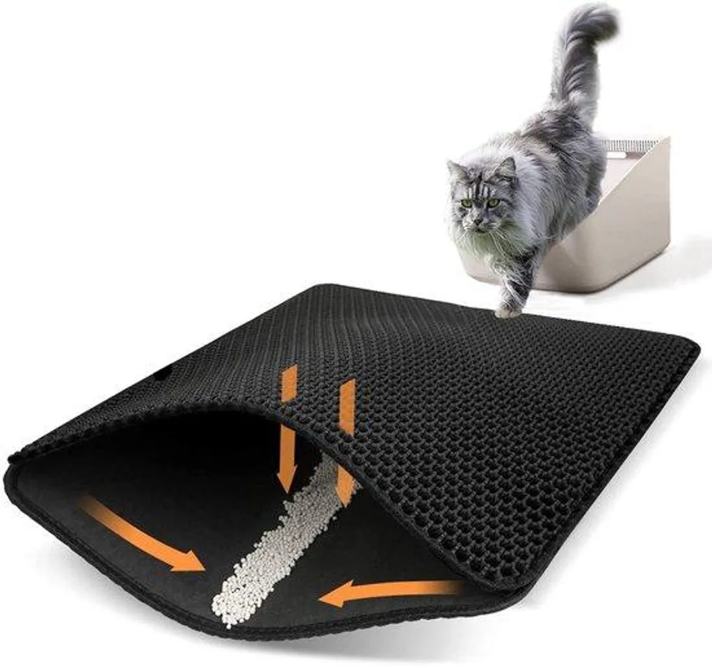 Tapis de propreté pour litière de chat - Format 60x40 cm EVA Hydrofuge