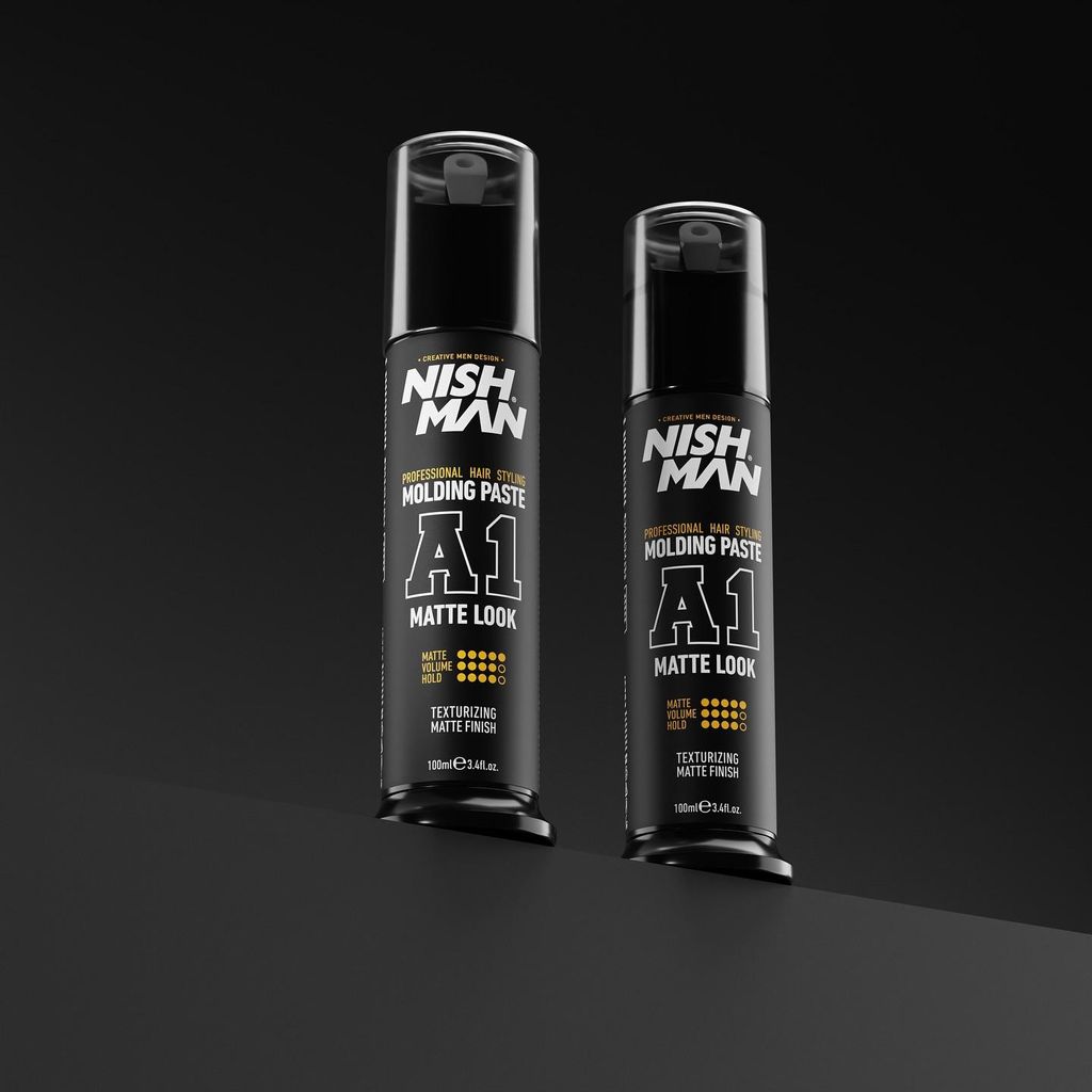 Nishman | Haar Styling Molding Paste A1 Matte Look - 100ml - Mattierend - Langanhaltend - Haarpaste - Frisurenstyling