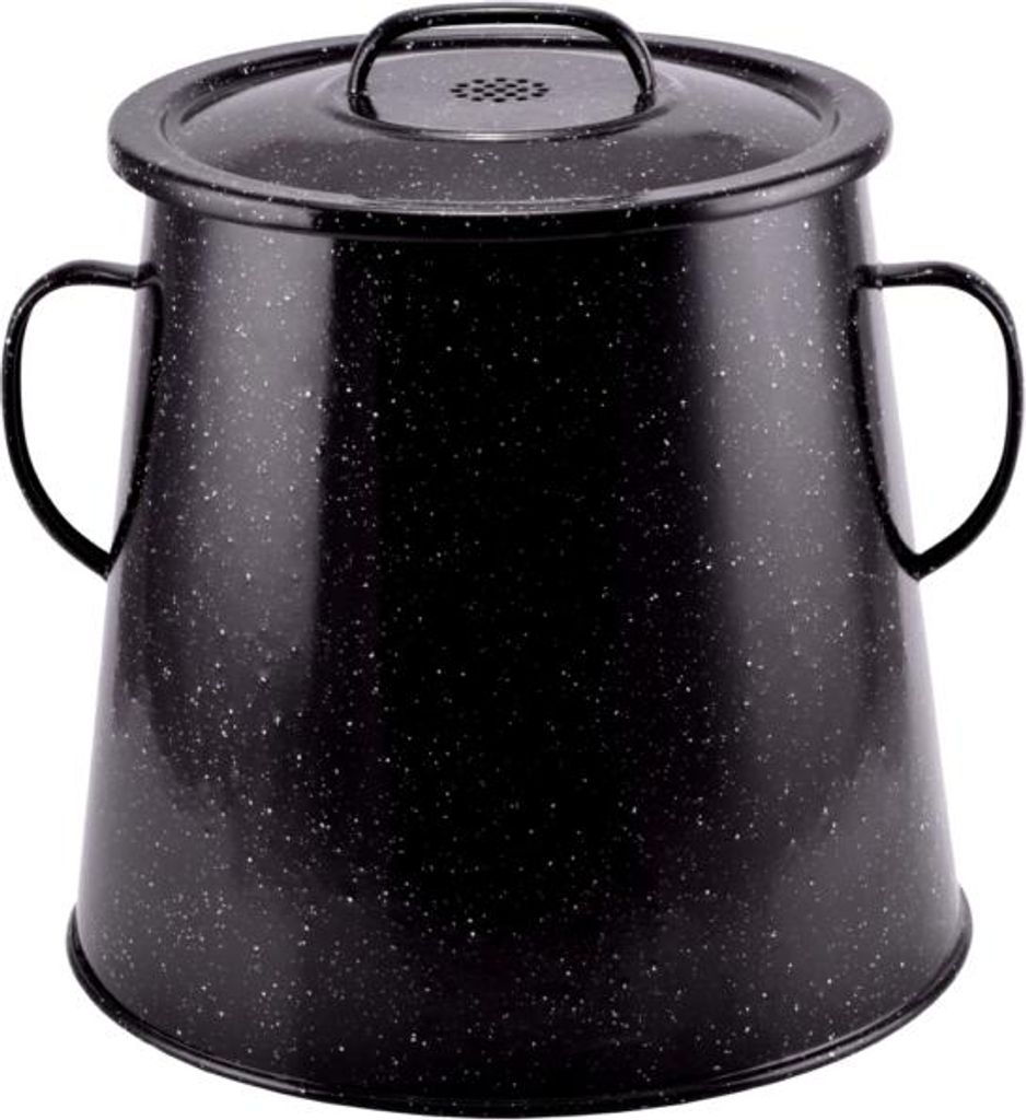 Hrniec na masť so smaltovaným povrchom 10L 22cm čierna Obrázok produktu 