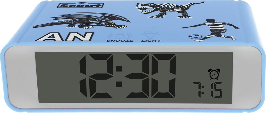Scout Kinder Wecker Digital Alarm The Digi Clock Jungen Blau 280001026