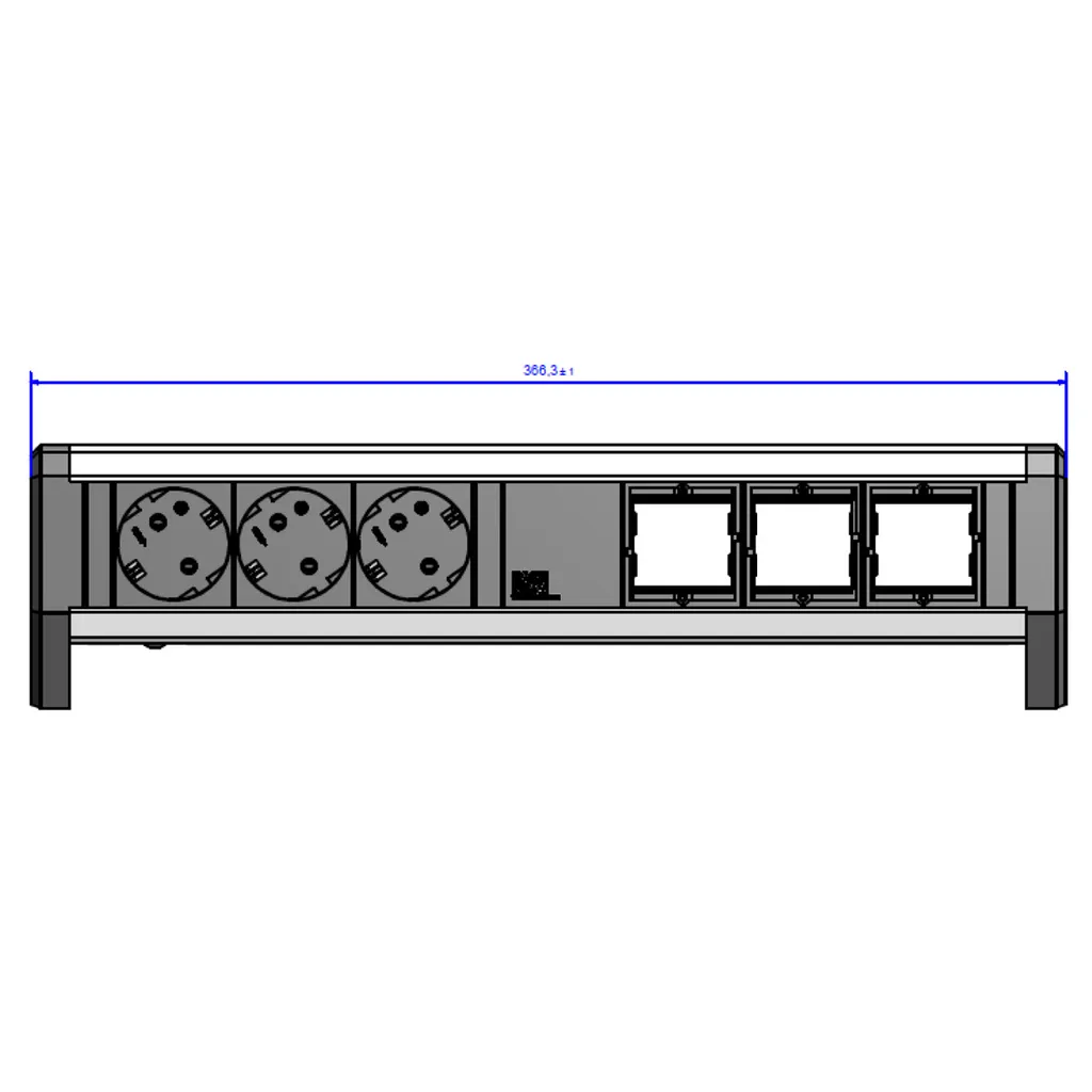 Boîtier Bachmann DESK 3 Modules avec Cache de Protection et Entrée GST18 - 2