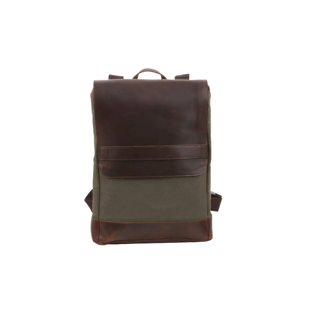Sac à dos Morris Buckle & Seam Canvas Kaki avec compartiment PC 15"
