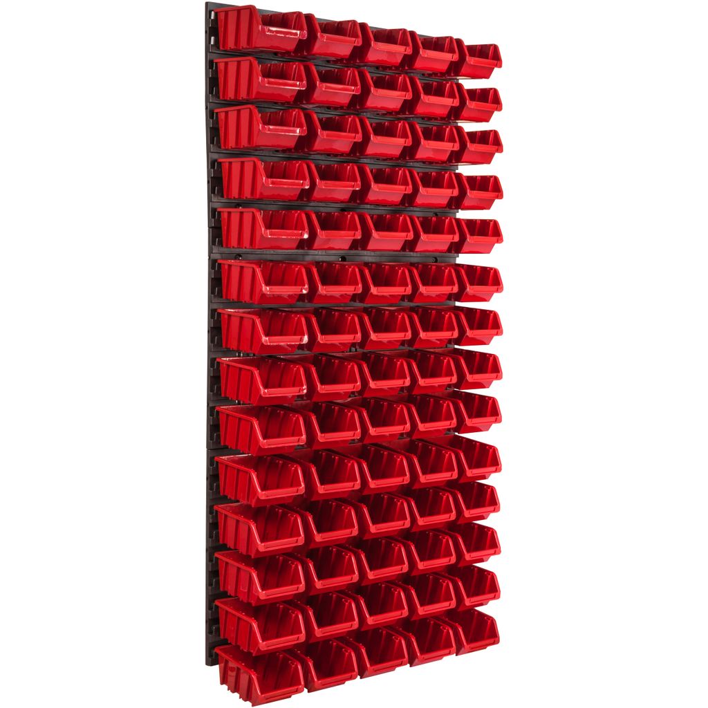 Panneau à outils mural 57,6 x 117 cm avec 70 pcs. Boîtes Image du produit 