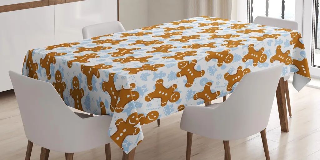 Tovaglia Antimacchia Natale 140x170 ABAKUHAUS Omino Zenzero
