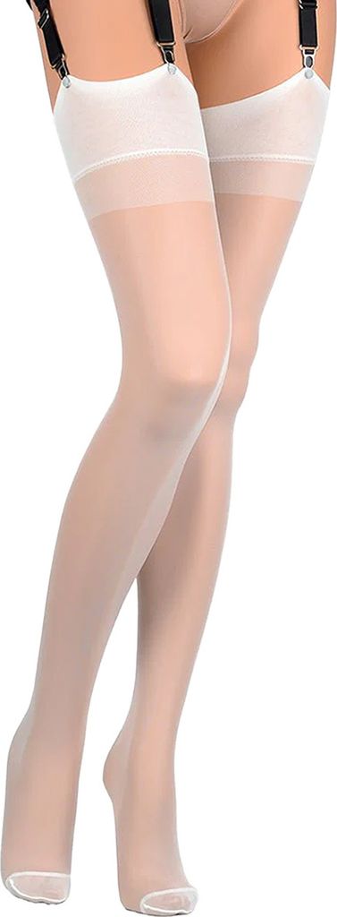 Trasparenze klassische Strapsstrümpfe SARA 20 DEN bianco.seta-1