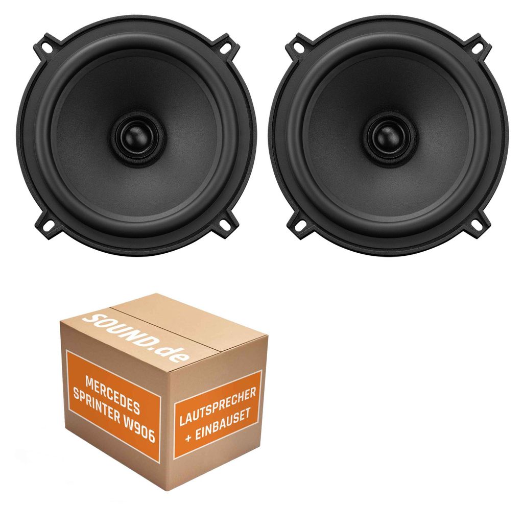 Lautsprecher Boxen Einbaupaket vorne Emphaser Gravity ECX-G5 passend für Mercedes Sprinter W906 | 2x Tief-Mitteltöner mit integriertem Hochtöner...