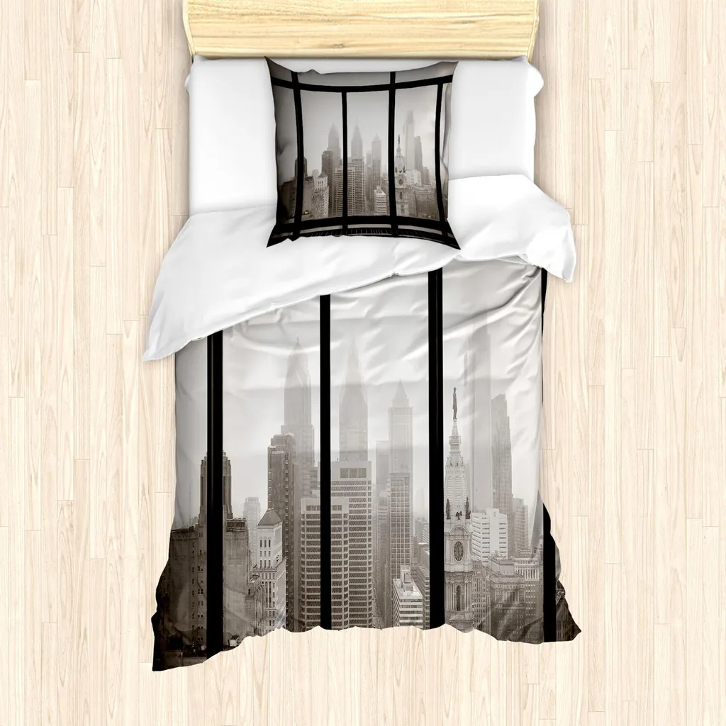 Housse de couette infroissable Philadelphie 135x200cm entretien facile