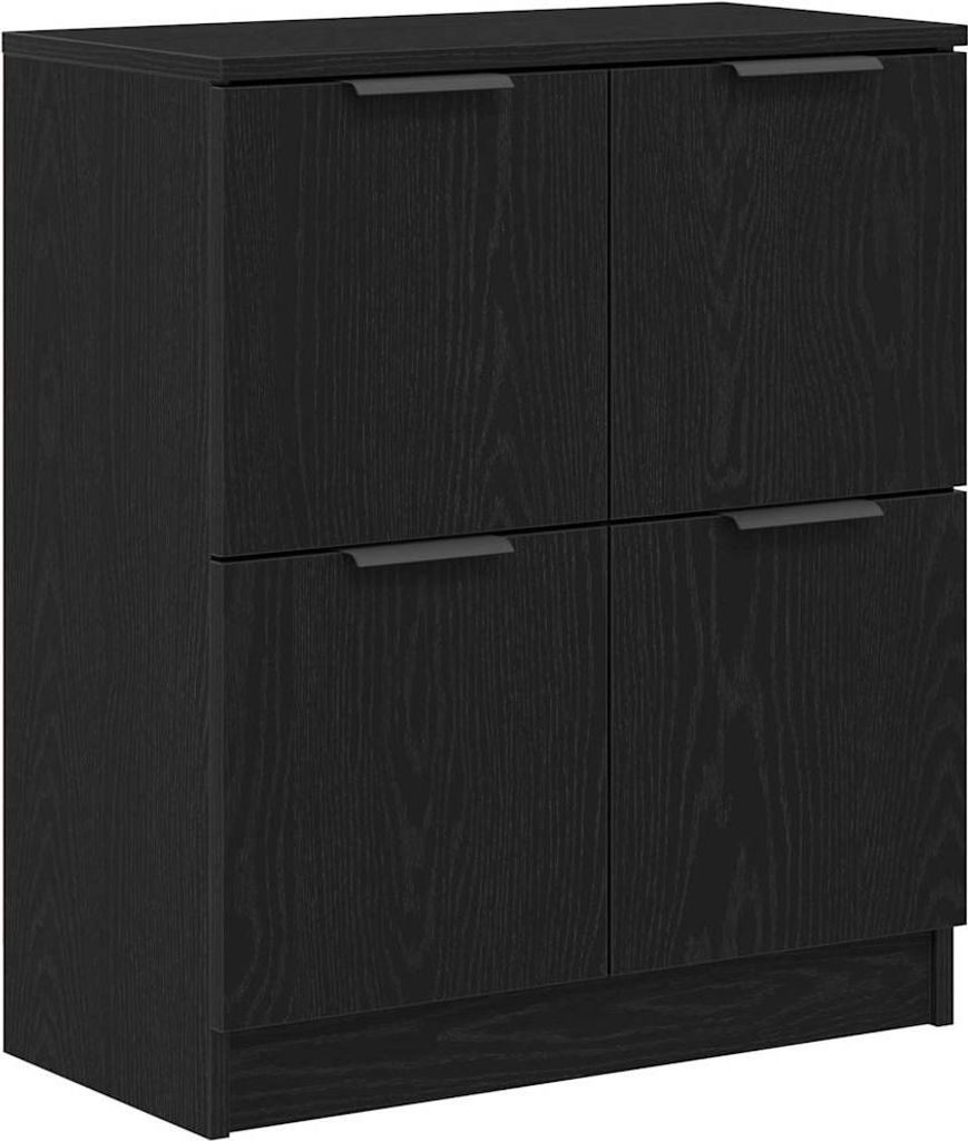 Sideboard Schwarz Eichen-Optik 60 x 30 x 70 cm Holzwerkstoff