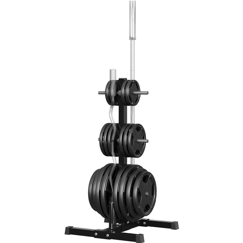 Yaheetech Hantelablage Hantelständer Metall Squat-Rack mit 28-30 mm Scheibenaufnahme Krafttraining Scheibenständer für Hantelscheiben