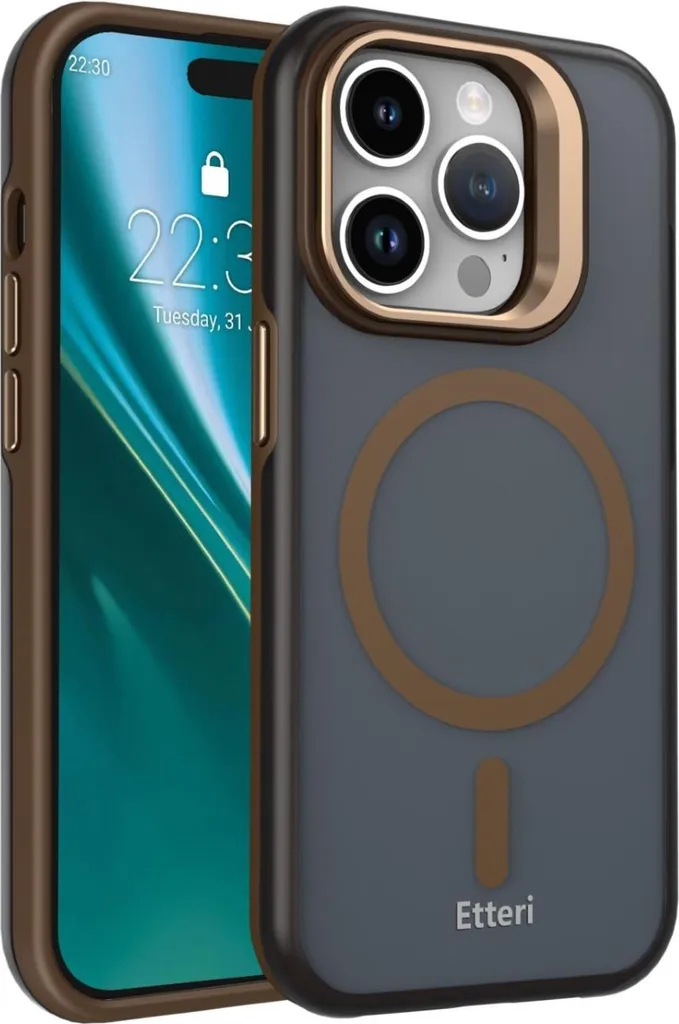 Etteri Morning Fog iPhone 14 Pro Custodia Marrone - Eleganza MagSafe