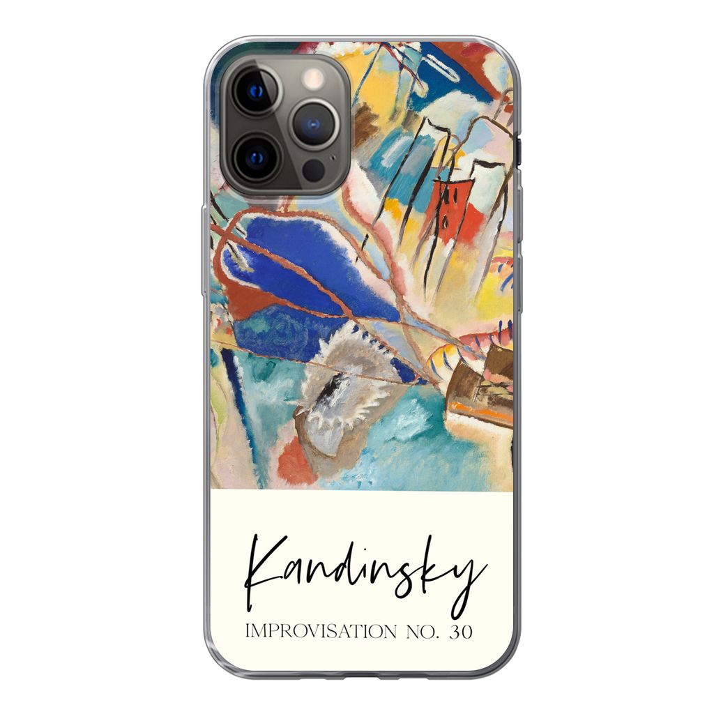 MuchoWow Handyhülle Schutzhülle Hülle für iPhone 12 Pro Improvisation Nr. 30 - Wassily Kandinsky - Kunst Silikon Softcase Handy Hülle - Abde...