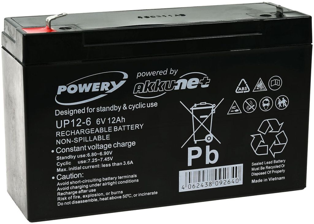 Batterie plomb pour YUASA NP12-6 Image du produit 