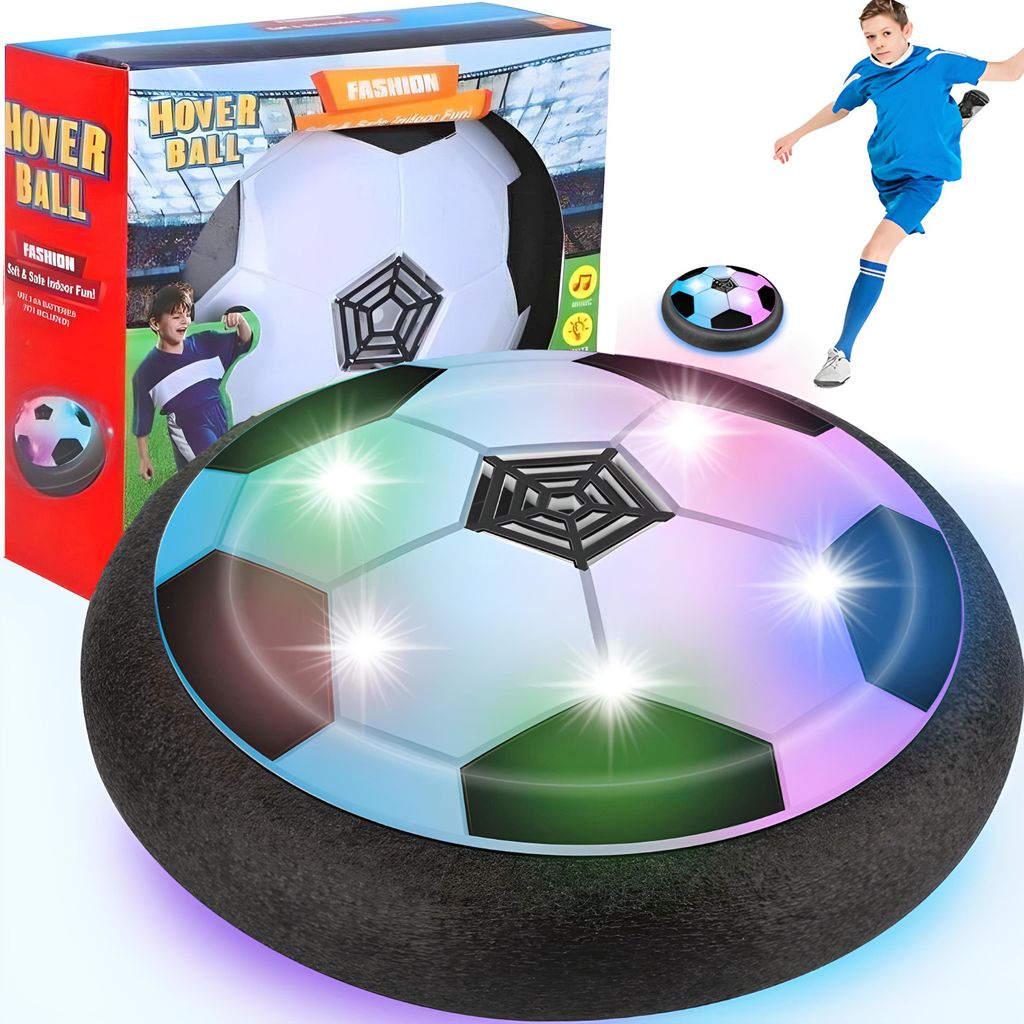 Air Power Fußball Hover Ball mit Led Licht für Indoor Outdoor Wiederaufladbar Schwebender Fussball Spielzeug für Kinder Jungen Mädchen, Retoo