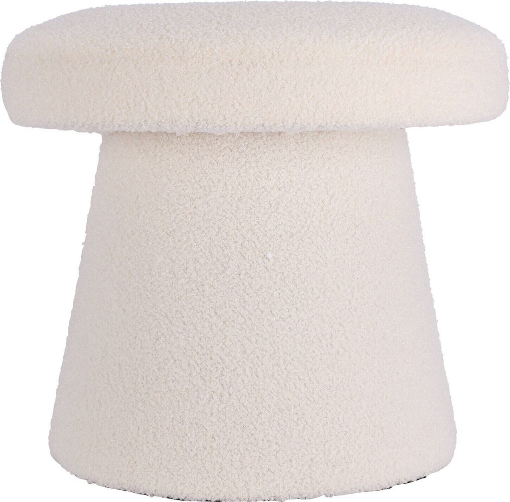 Pilzförmiger Hocker 43 cm weiß Produktbild 