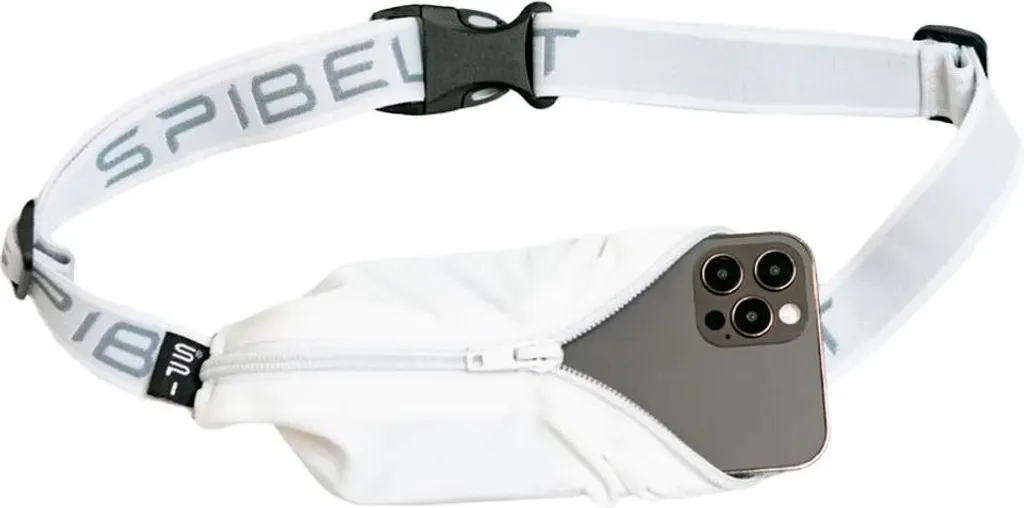 Spibelt Large Sac banane Blanc Anti-rebond pour courir sans gêne