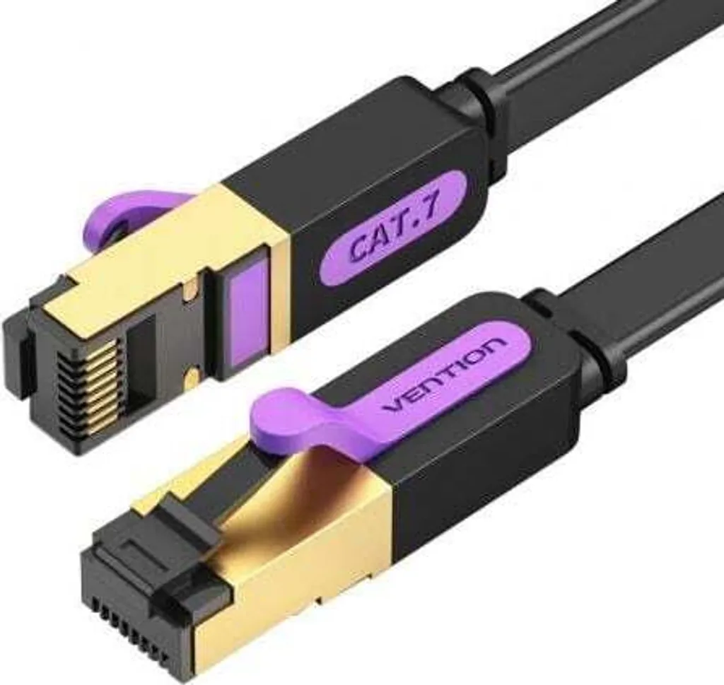 Cavo LAN Vention Cat.7 STP 20 Metri Nero per Smart TV e Media Center