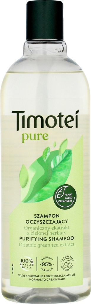 Timotei Pure Shampoo für normales und fettiges Haar, 400 ml