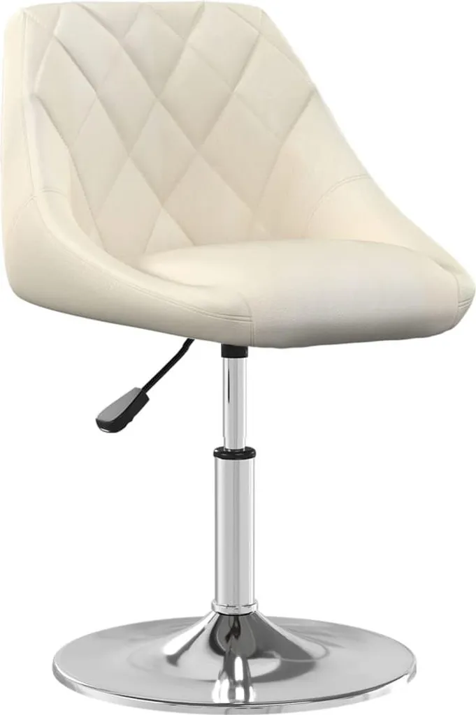 Chaises de salle à manger en velours doux crème vidaXL pivotantes 6x