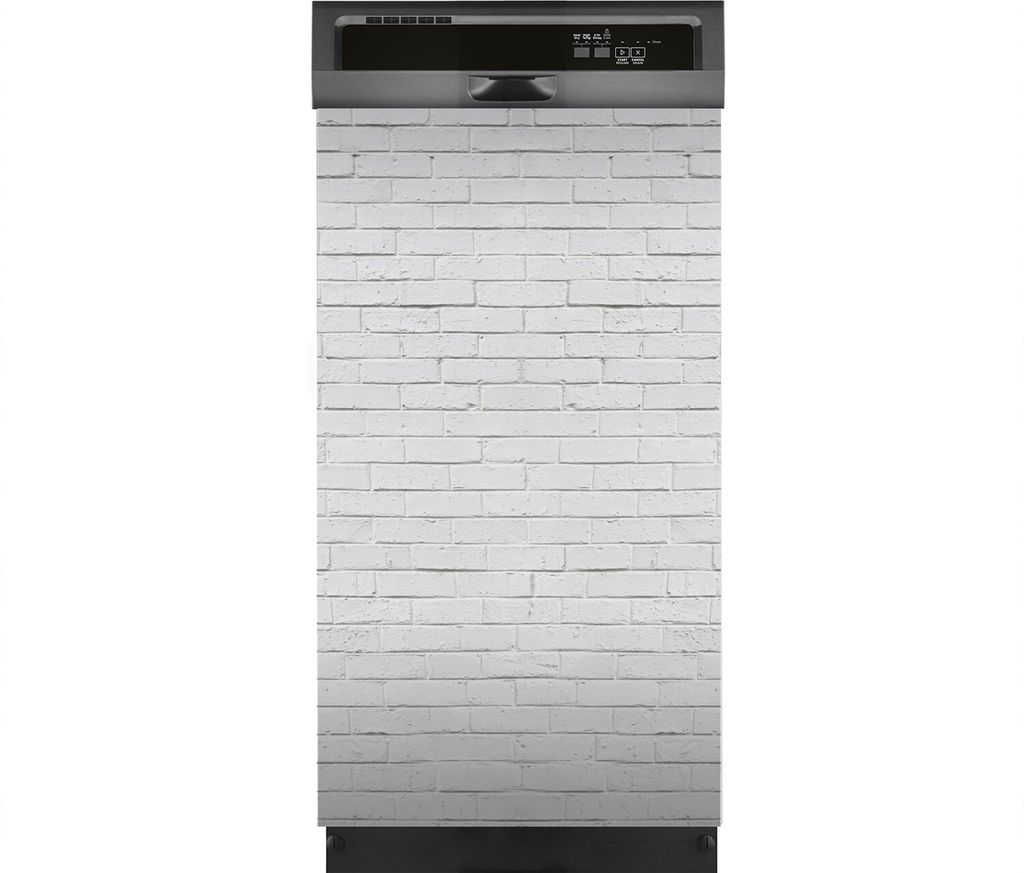 Magnete Dekorative 45x80 cm Küche Magnetmatte Spülmaschine - weißer Backstein Ziegel