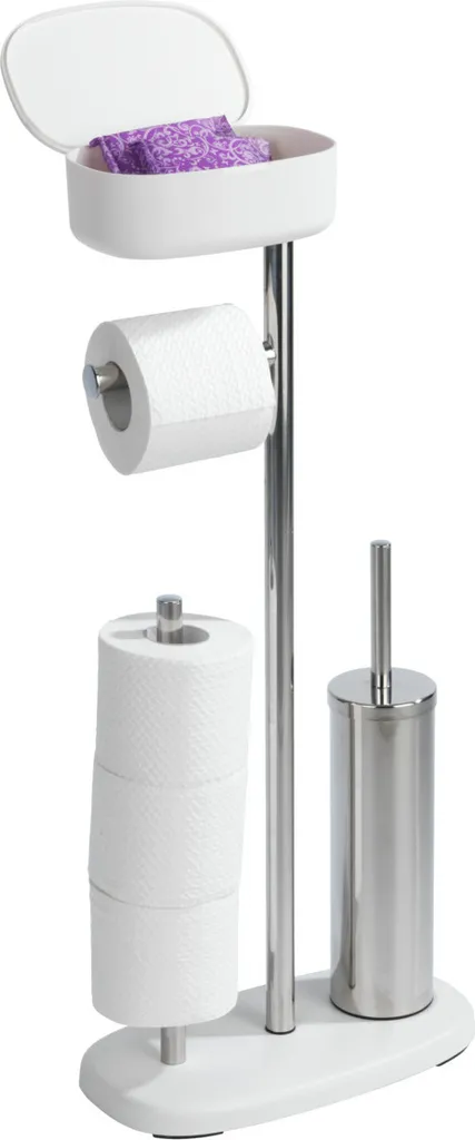 Aménagement WC sans perçage : Serviteur Porte-papier avec Tablette - 8