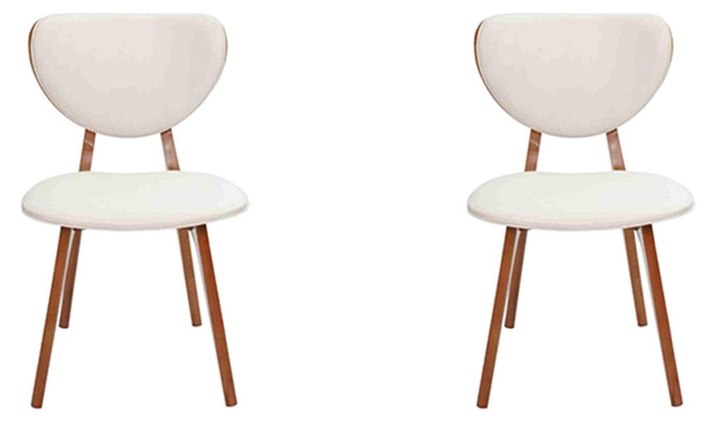 Esszimmerstuhl Weißer 2x Stühle Holzstuhl Moderner Einsitzer Stuhl neu