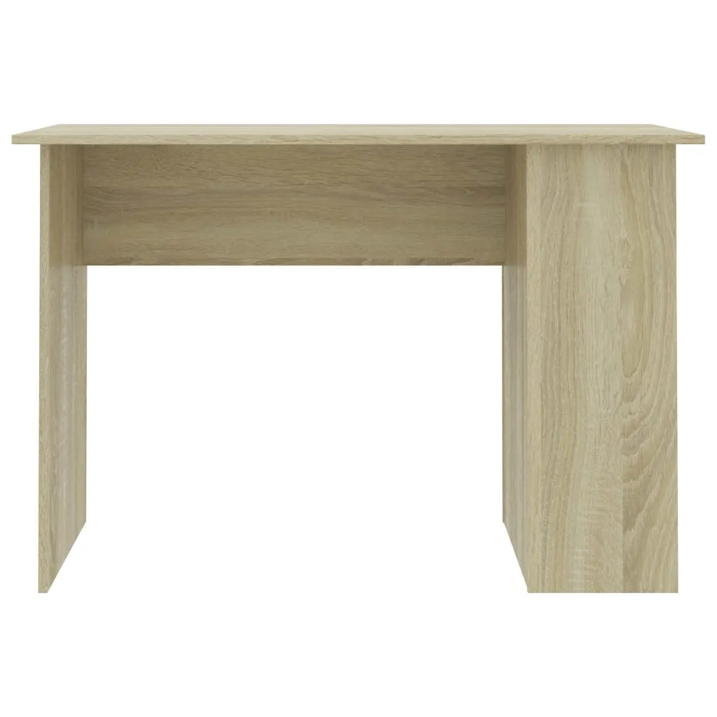 Bureau bois composite résistant, table ordinateur avec plateau 120cm - 4