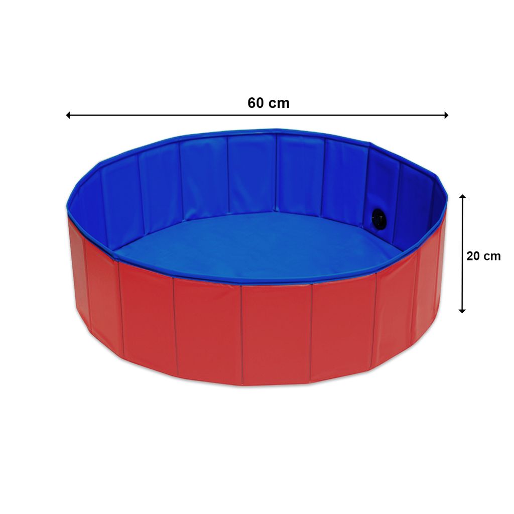 Hundepool Planschbecken Kinder Pool Baby Hundebad Rot 60x20 cm R1