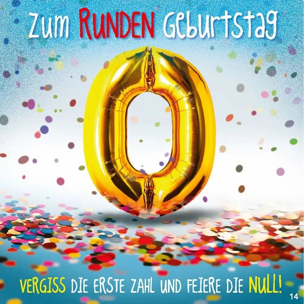 Geburtstagskarte mit Musik-Zum runden Geburtstag vergiss Produktbild 