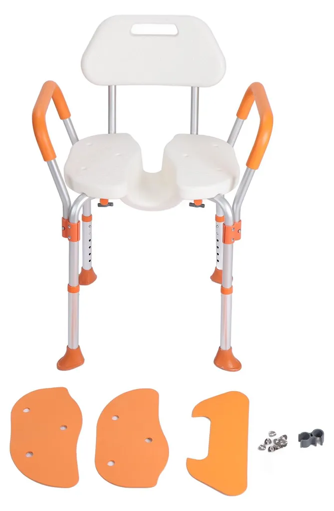 Tabouret de baignoire avec rainure en U ergonomique - Modèle Confort Plus