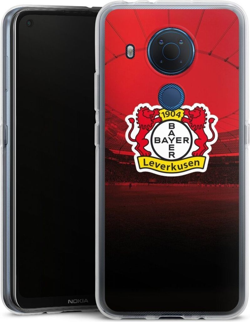 DeinDesign Handyhülle für Nokia 5.4 Silikon Hülle Case Smartphone Schutzhülle Bayer 04 Leverkusen Offizielles Lizenzprodukt Stadion