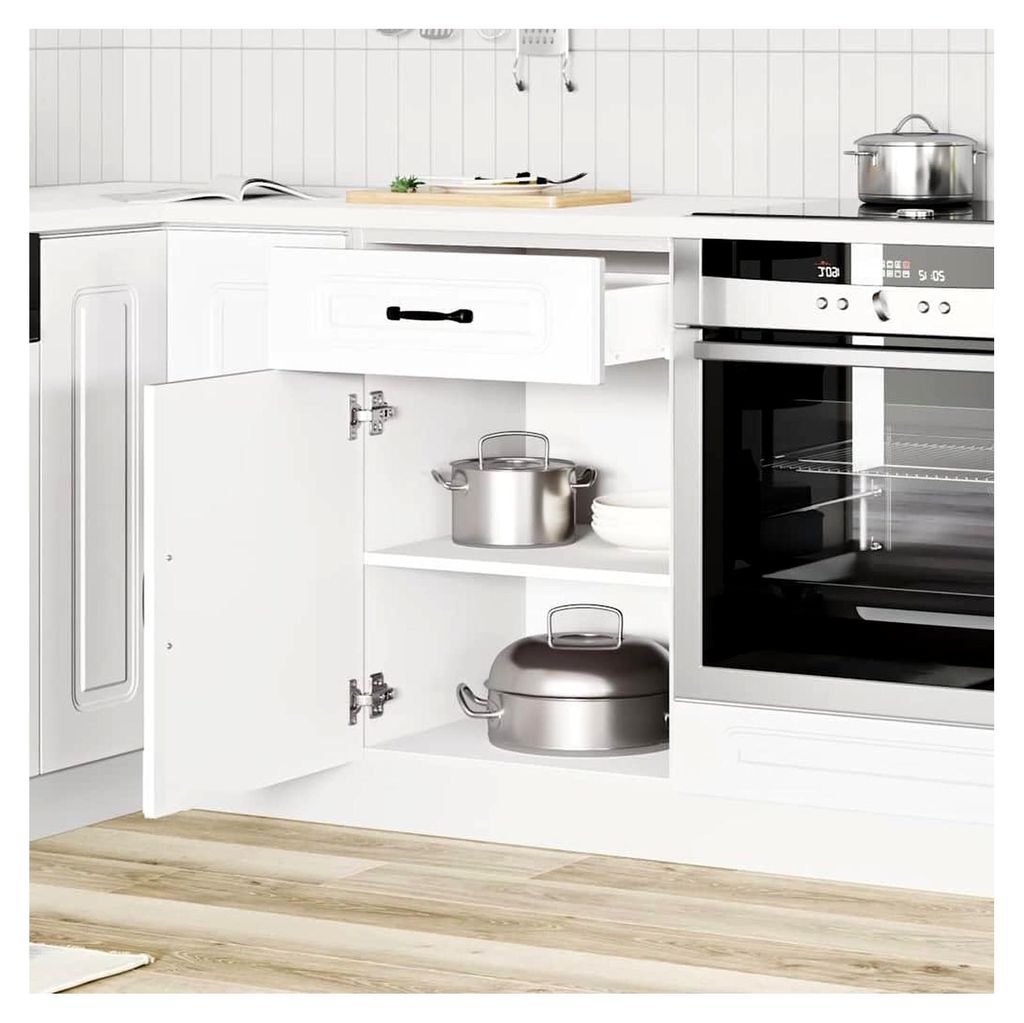 Küchenunterschrank Kalmar Weiß Holzwerkstoff