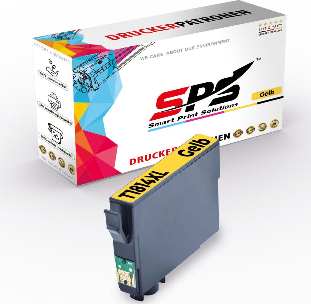 18XL Tintenpatrone Kompatibel für Epson Expression Home XP-413 | 1x Gelb
