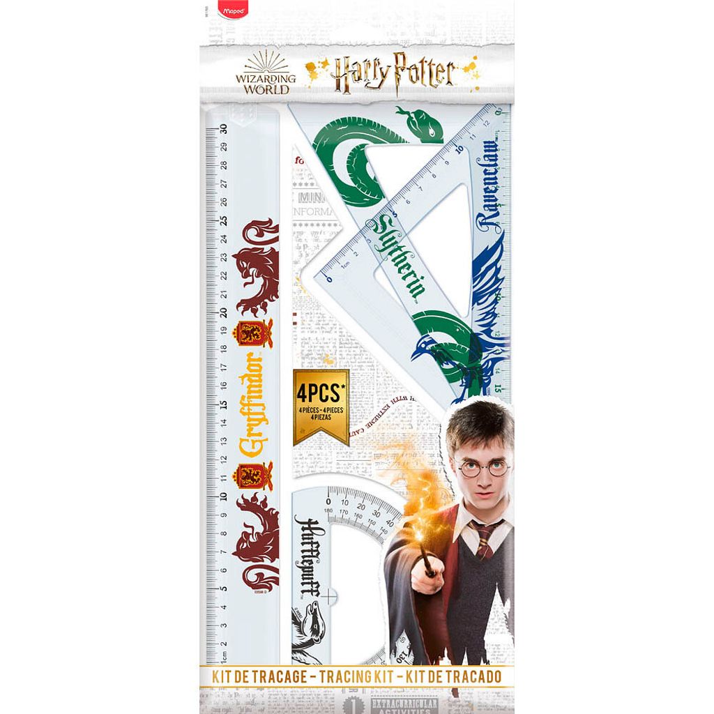 Maped Geometrie-Set HARRY POTTER 4-teilig aus Kunststoff Produktbild 