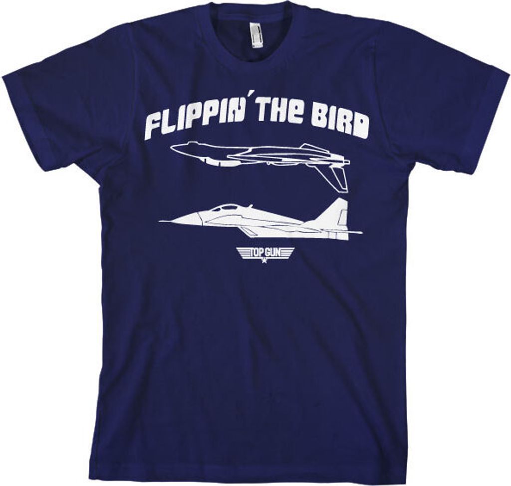 Top Gun - Flippin The Bird T-Shirt - Small - Navy